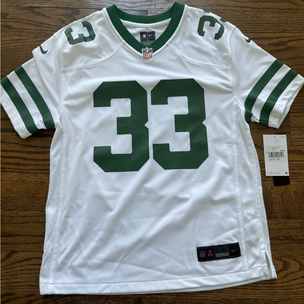 Nike Youth New York Jets 🏈 Dalvin Cook #33 NFL White Game Jersey, L, NWT